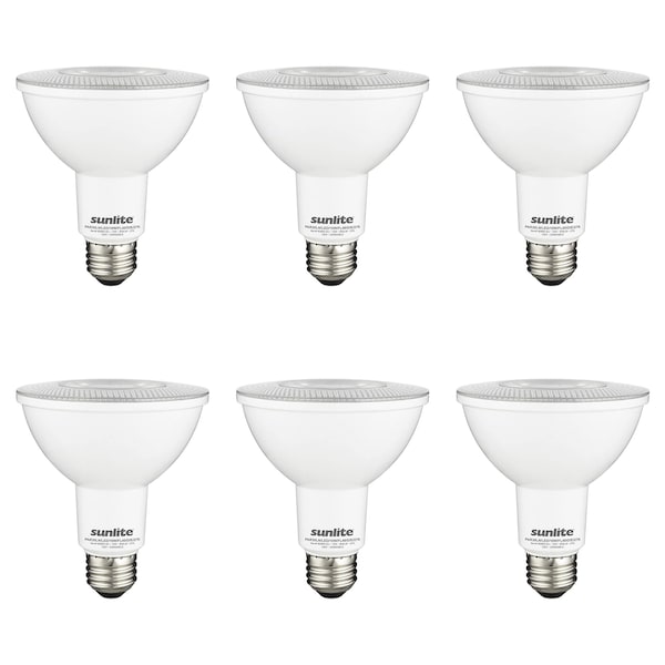Sunlite LED PAR30 Long Neck Recessed Light Bulb, 9W 75W EQ E26 Base Dimmable ETL Energy Star 2700K, 6PK 41126-NS - main